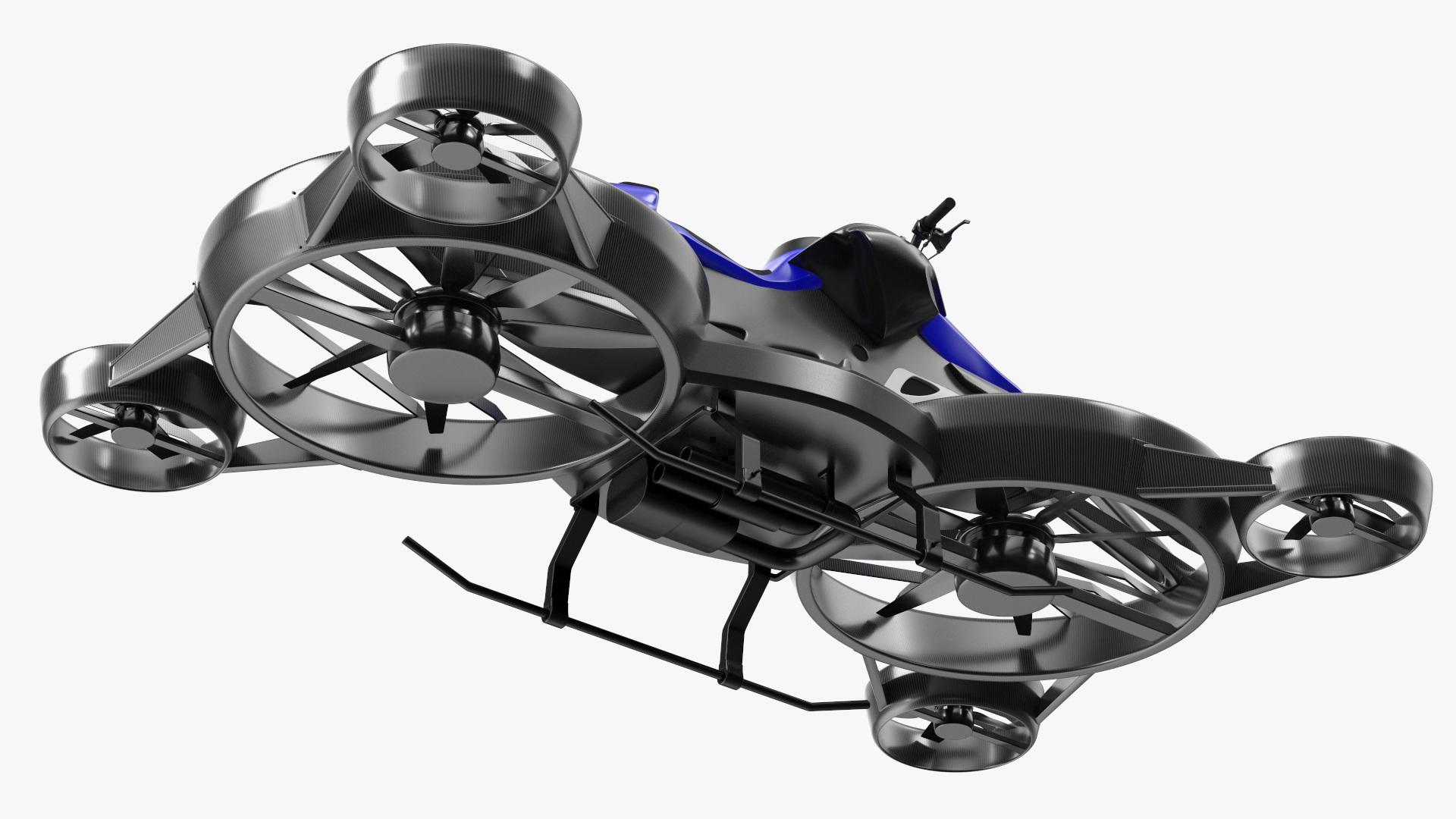 3D Blue Hoverbike XTURISMO model