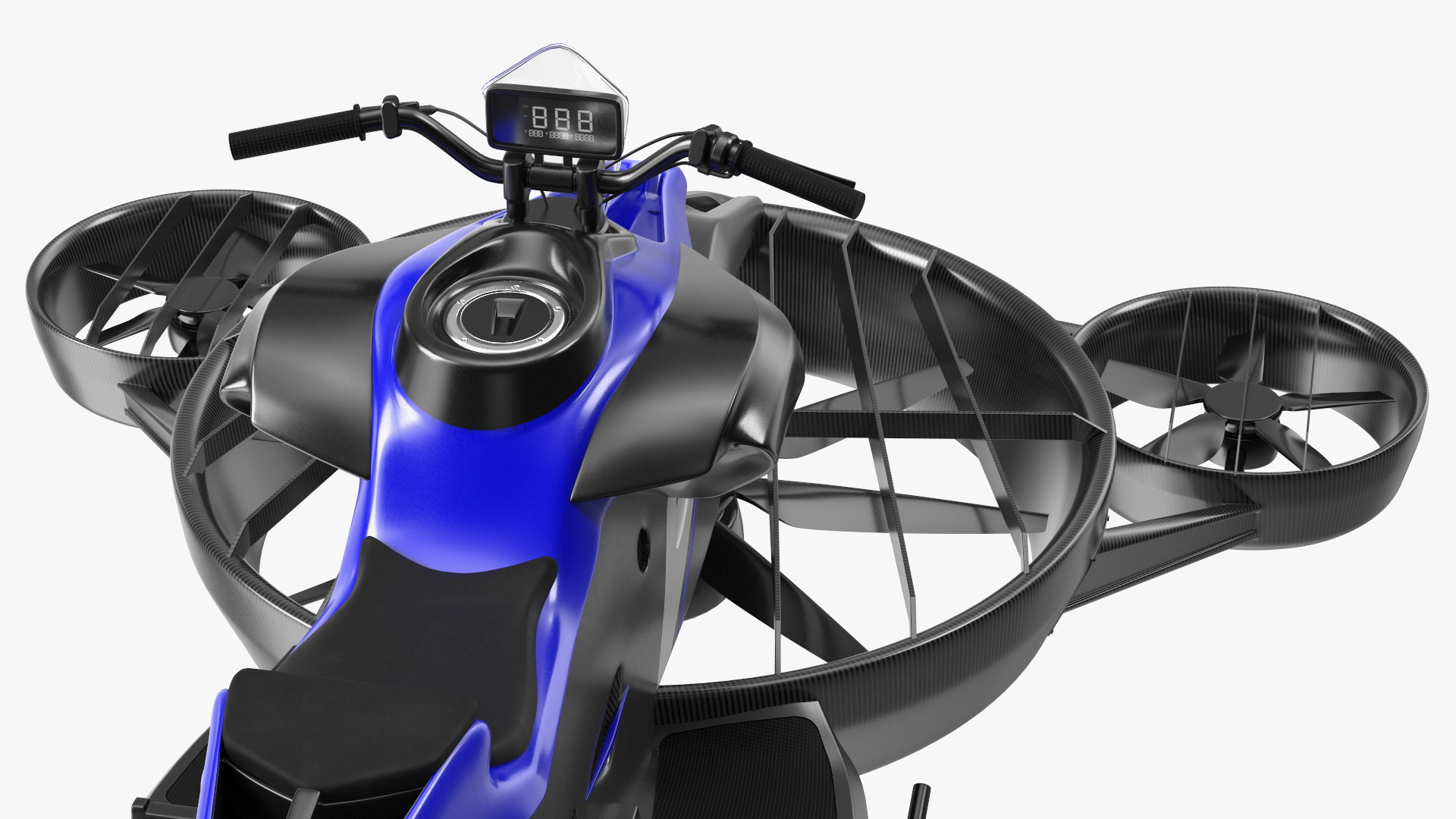 3D Blue Hoverbike XTURISMO model