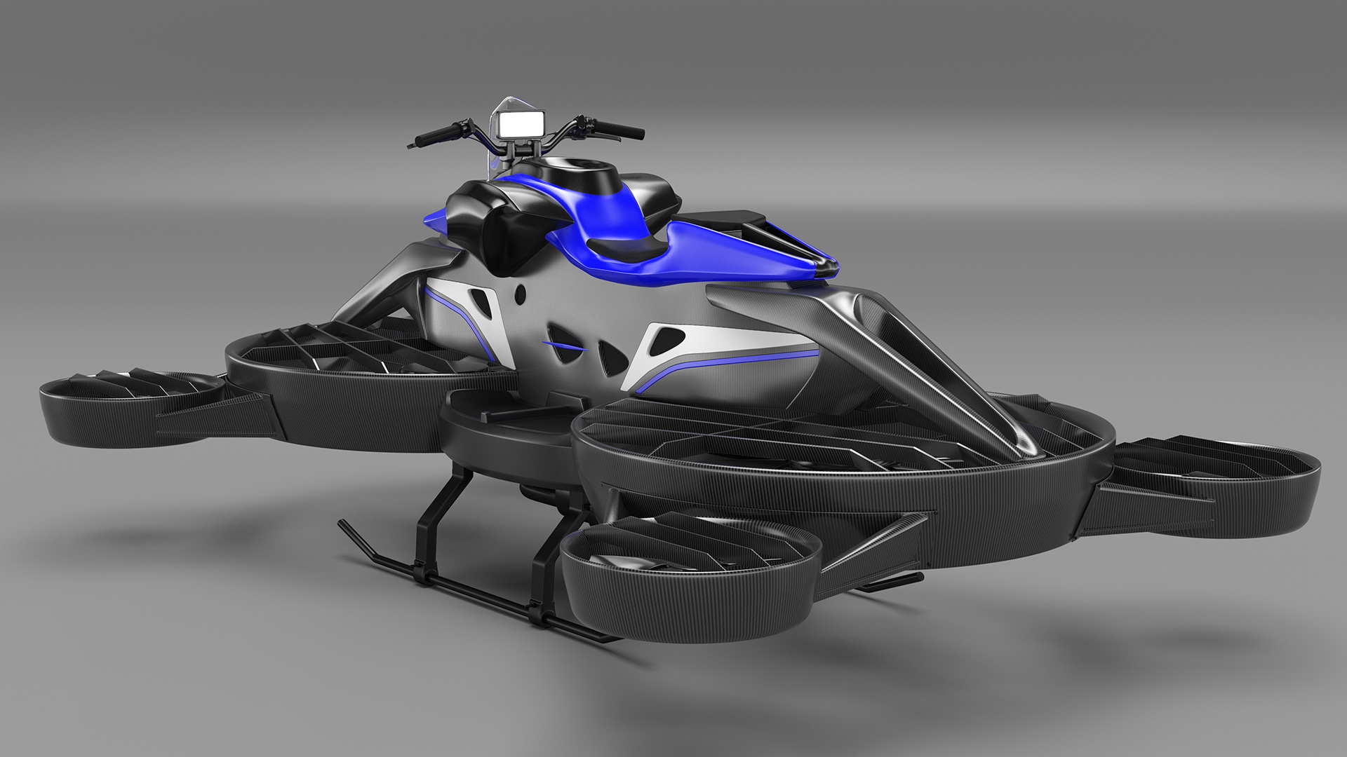 3D Blue Hoverbike XTURISMO model