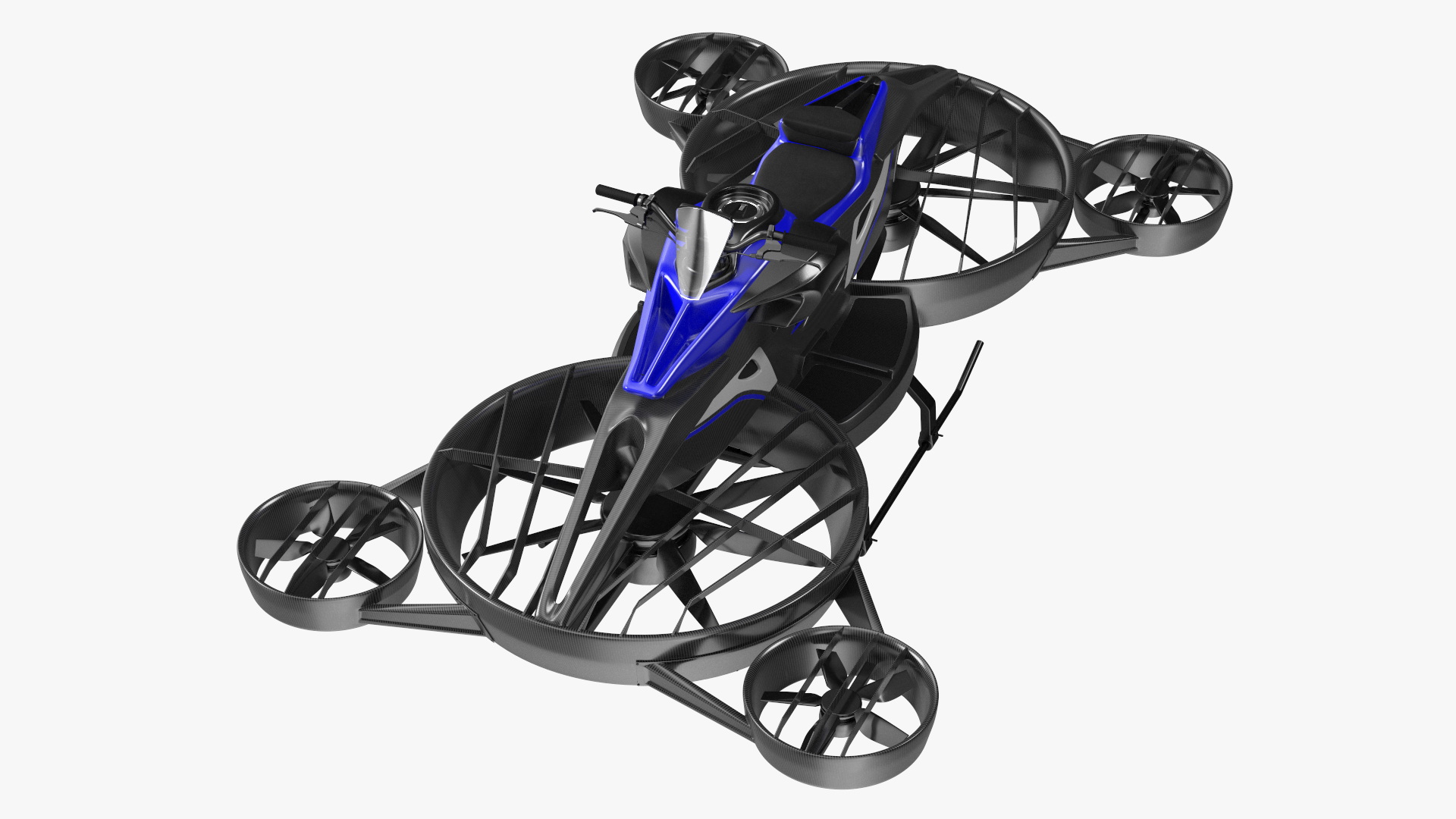 3D Blue Hoverbike XTURISMO model