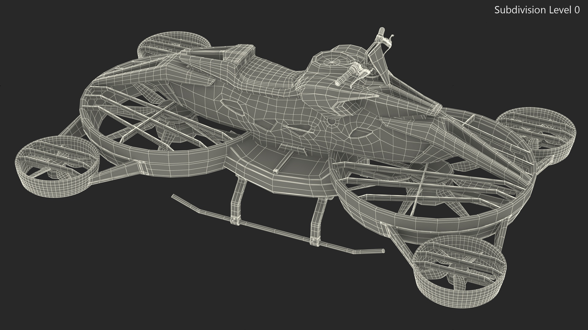 3D Blue Hoverbike XTURISMO model