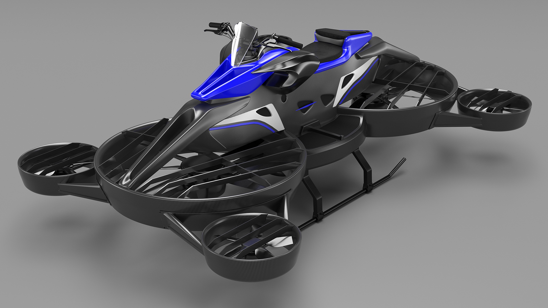 3D Blue Hoverbike XTURISMO model