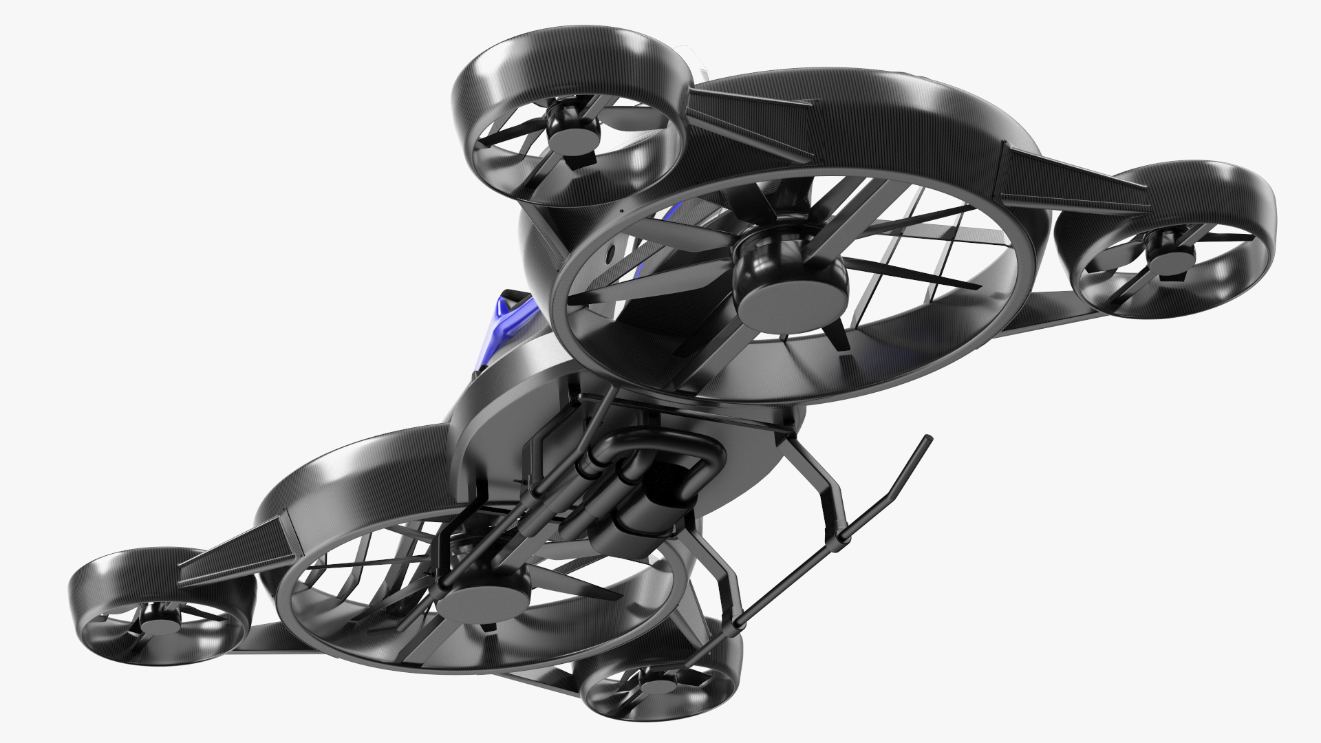 3D Blue Hoverbike XTURISMO model