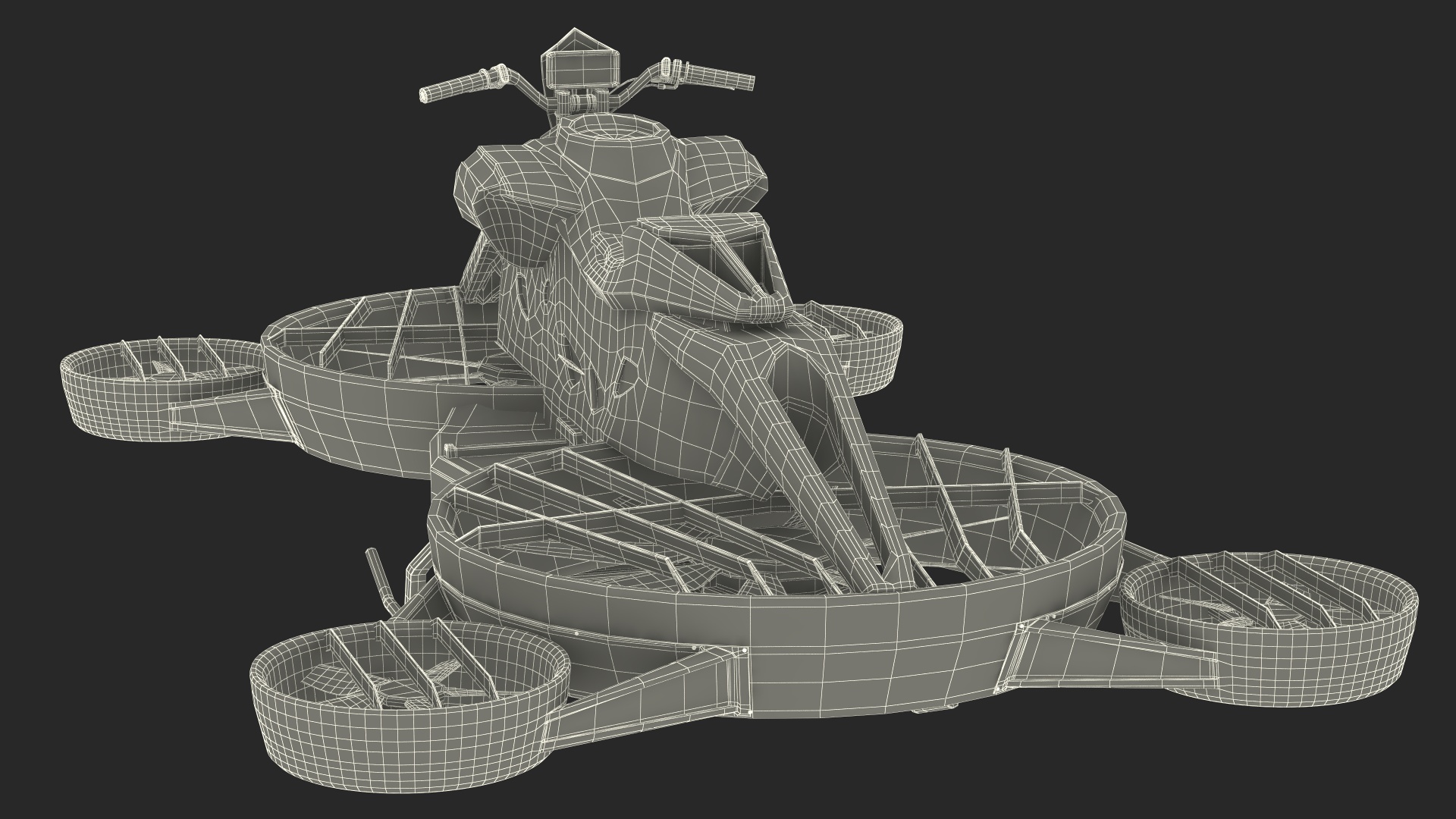 3D Blue Hoverbike XTURISMO model