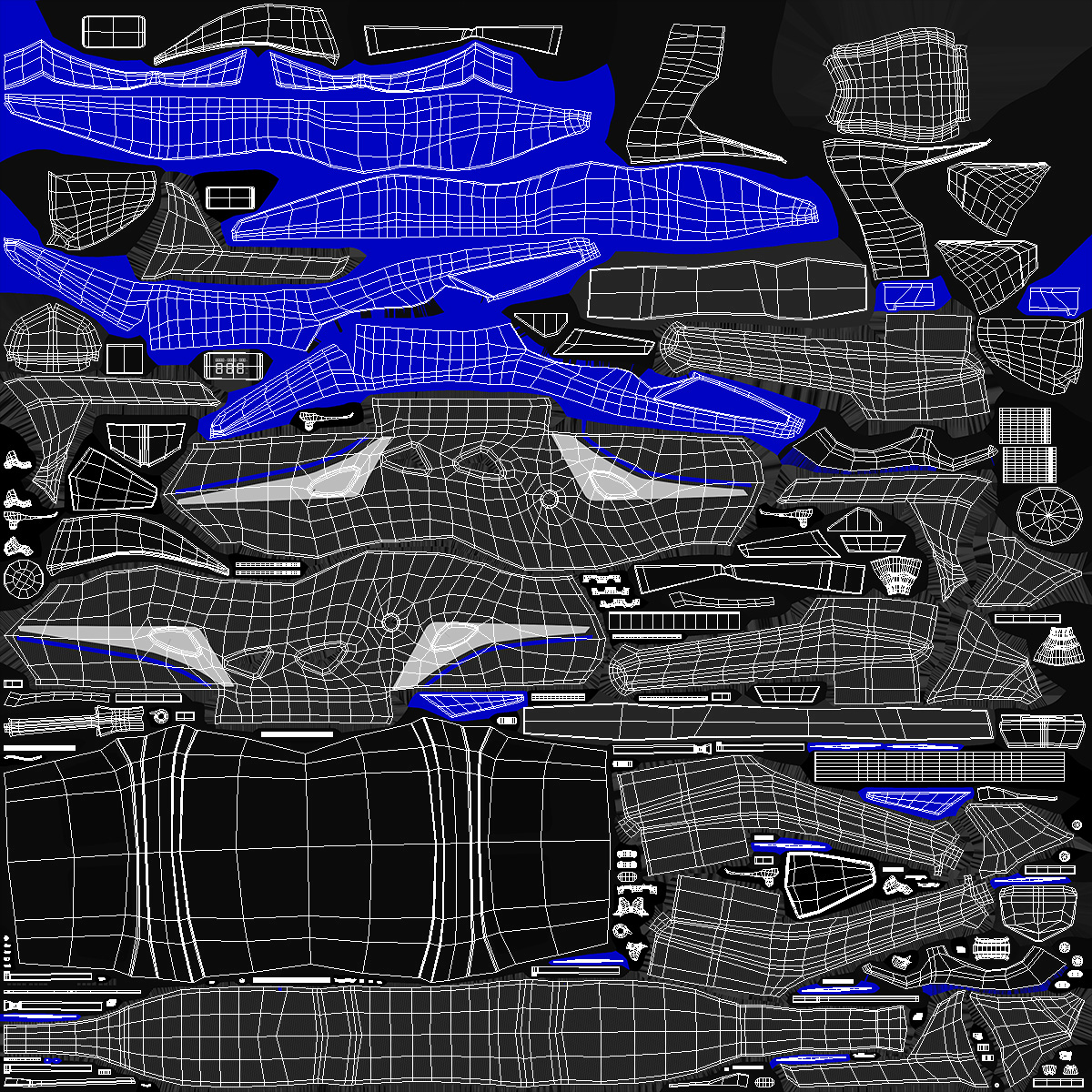 3D Blue Hoverbike XTURISMO model