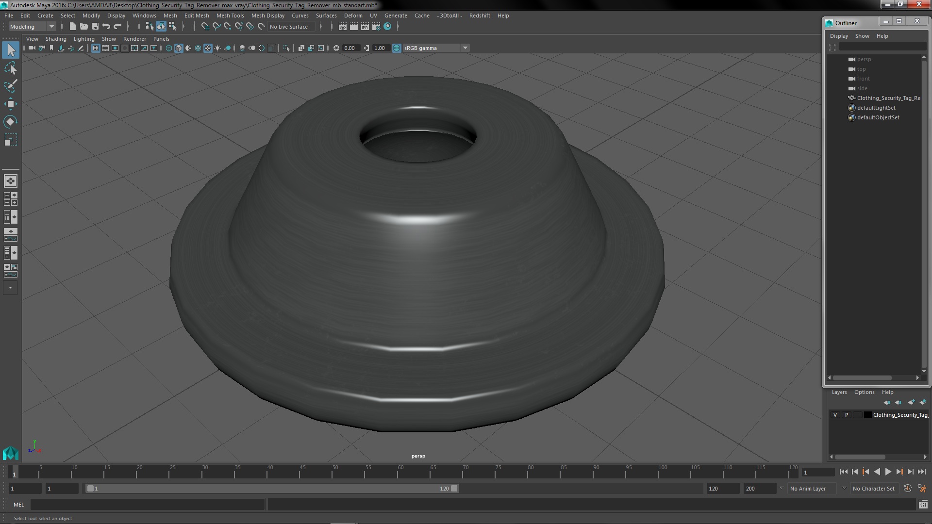 Clothing Security Tag Remover 3D model