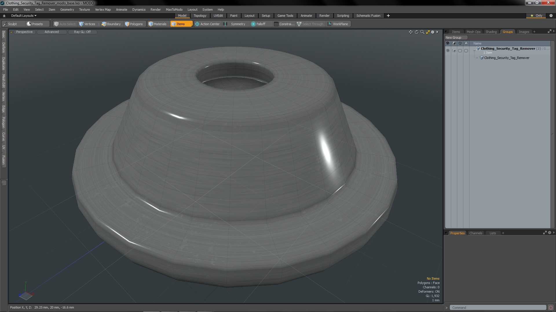 Clothing Security Tag Remover 3D model