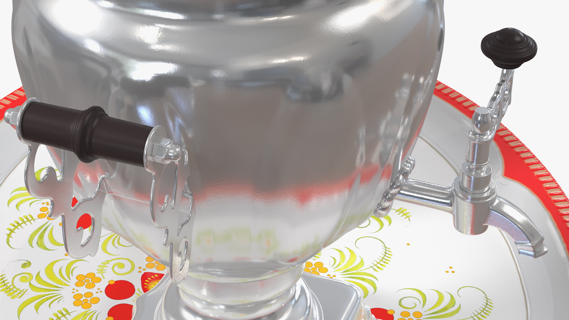 3D Vintage Electric Samovar Set model