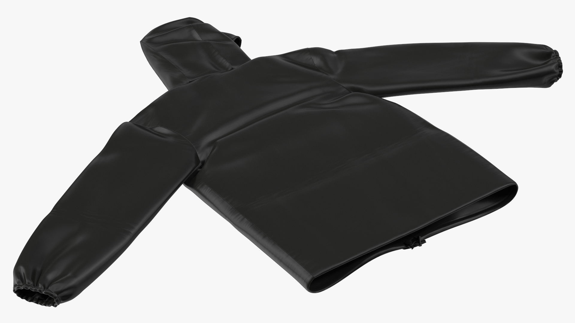 3D John Deere Black Rain Jacket model