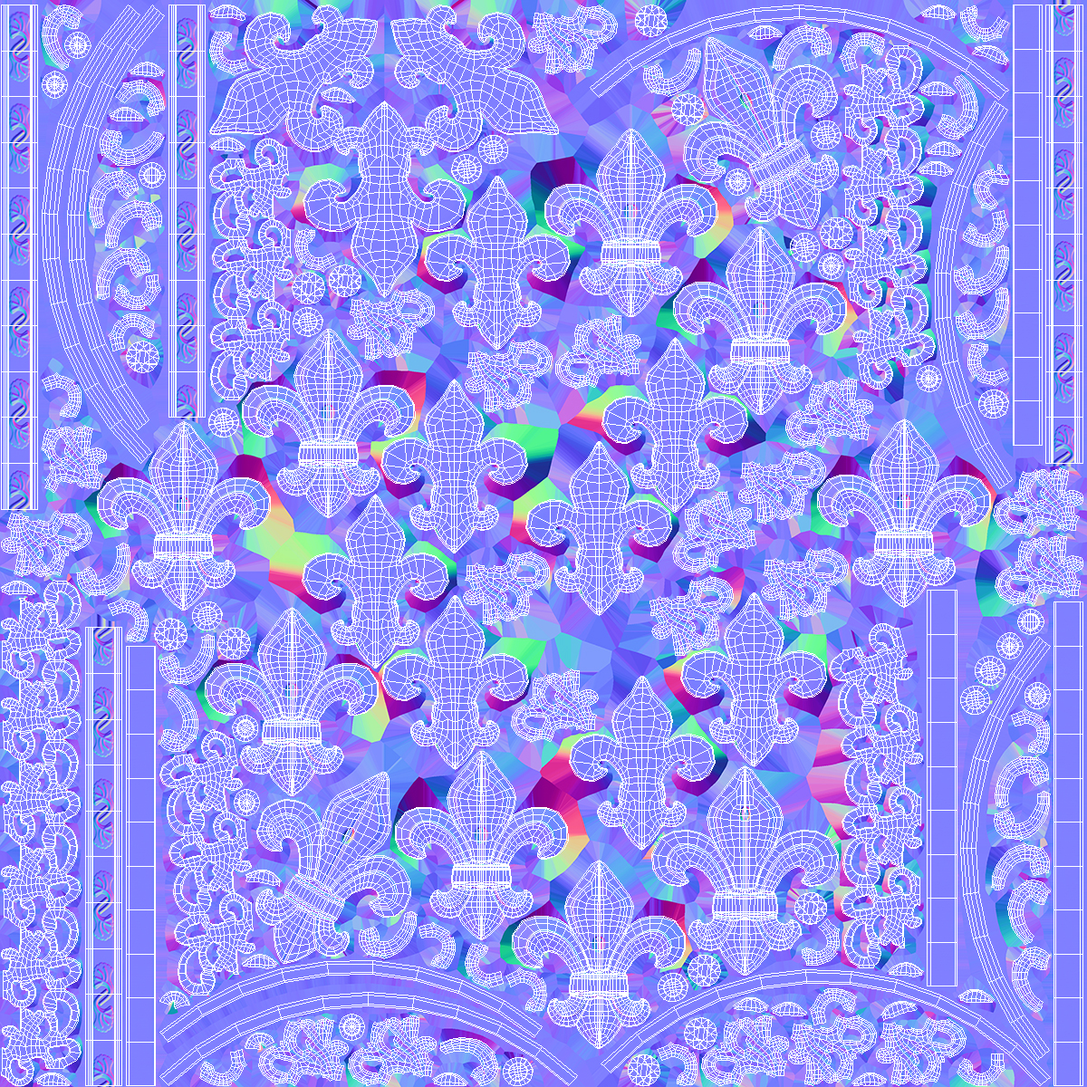 Golden King Crown with Gems 3D