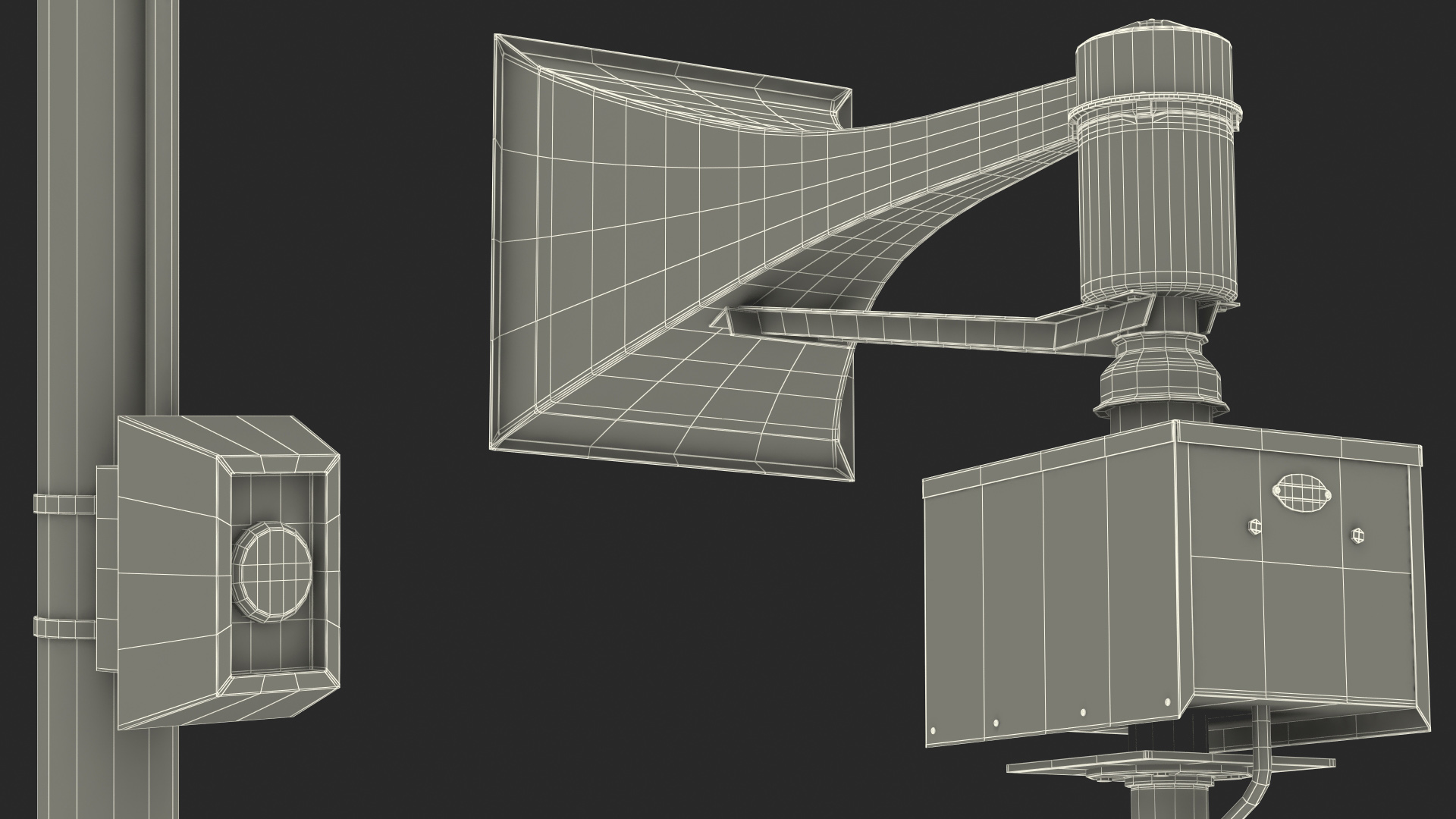 3D model Tornado Siren Orange