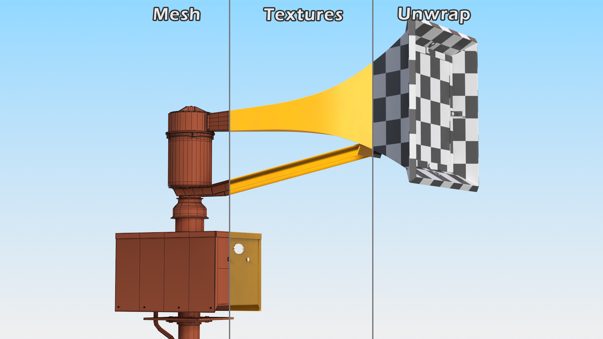 3D model Tornado Siren Orange