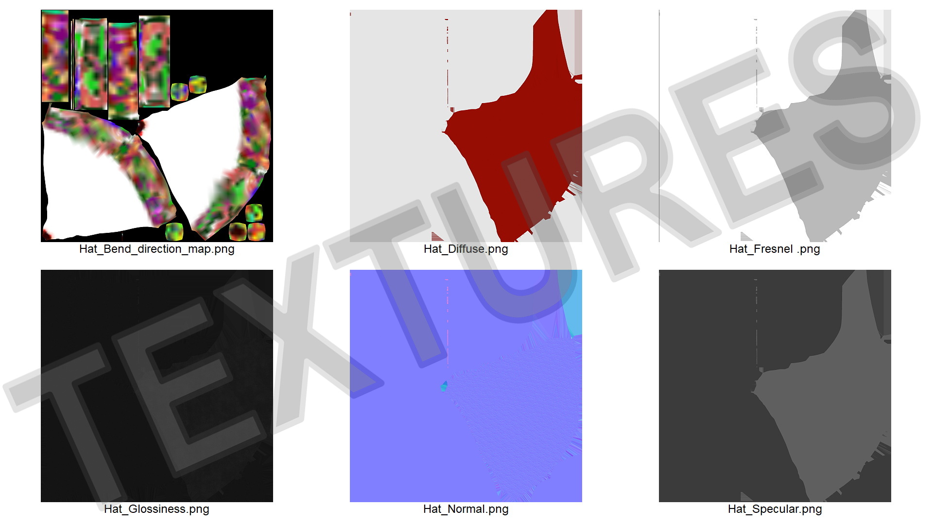 3D Santa Claus Hat Lying on Surface Fur