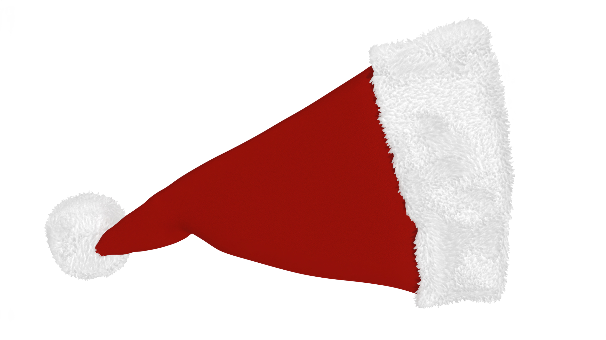 3D Santa Claus Hat Lying on Surface Fur