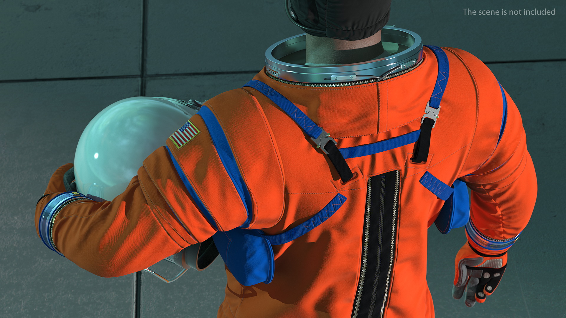 Astronaut Wearing ACES Suit 3D
