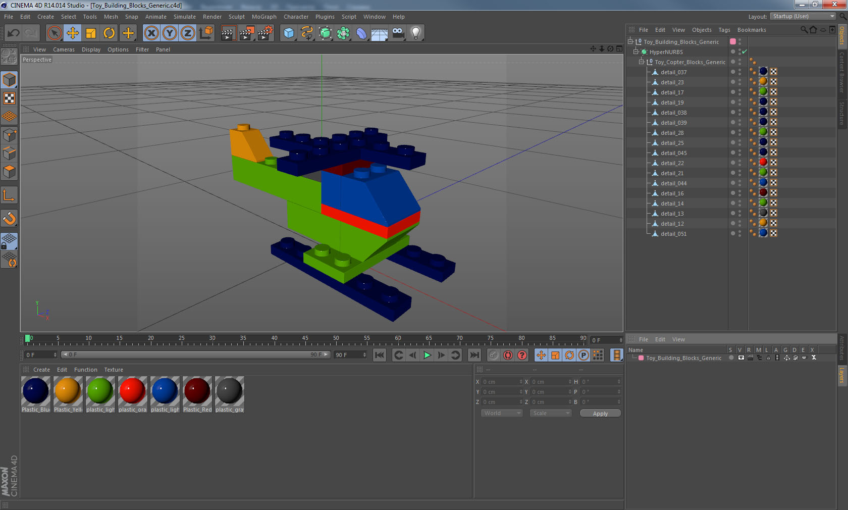 3D model Toy Copter Blocks Generic