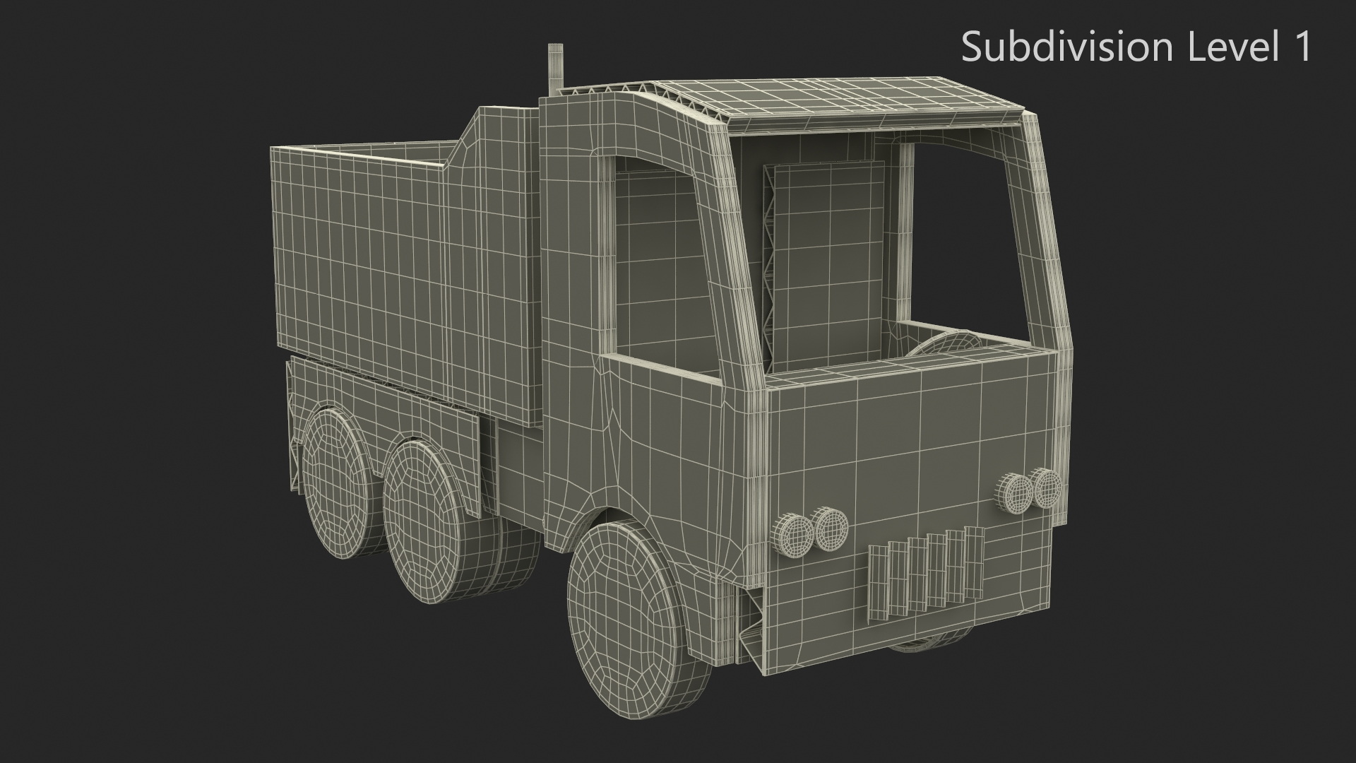 Cardboard Toy Dump Truck 3D model