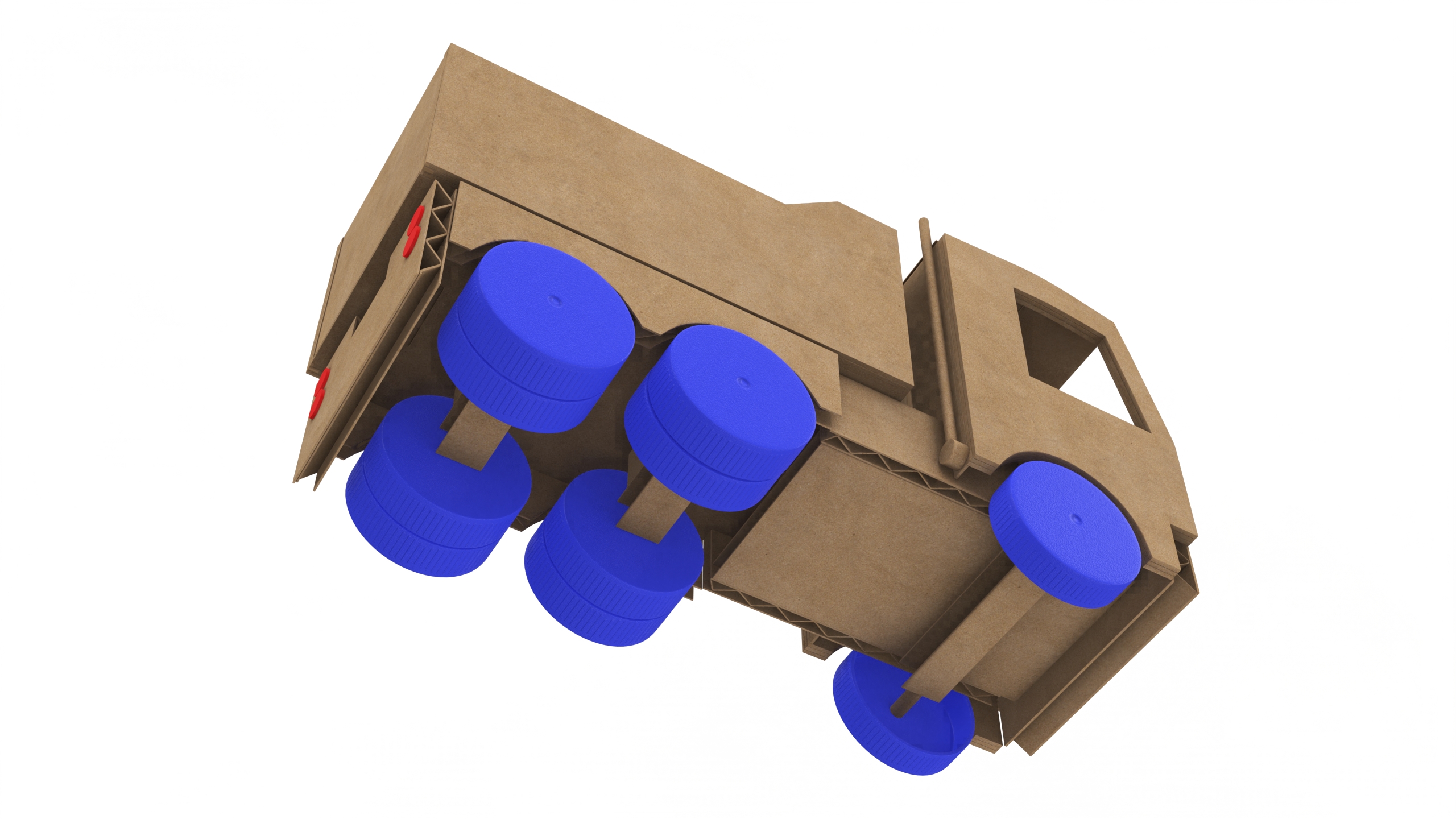 Cardboard Toy Dump Truck 3D model