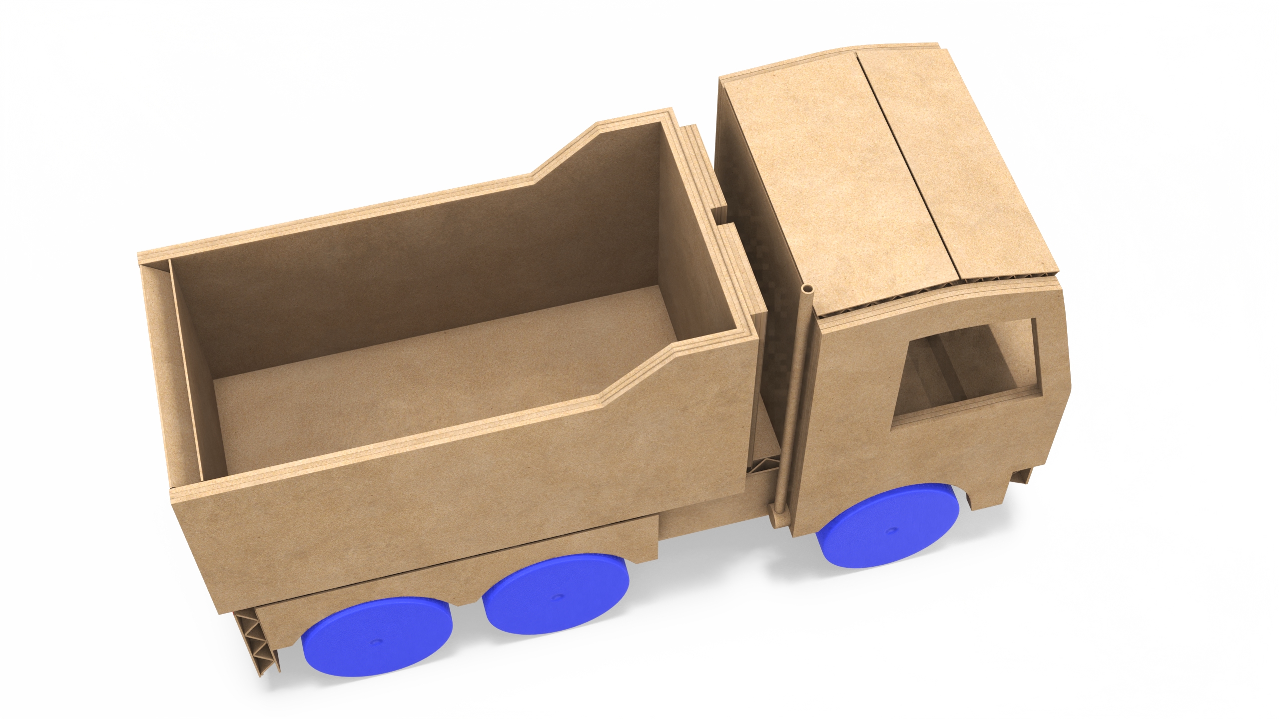Cardboard Toy Dump Truck 3D model