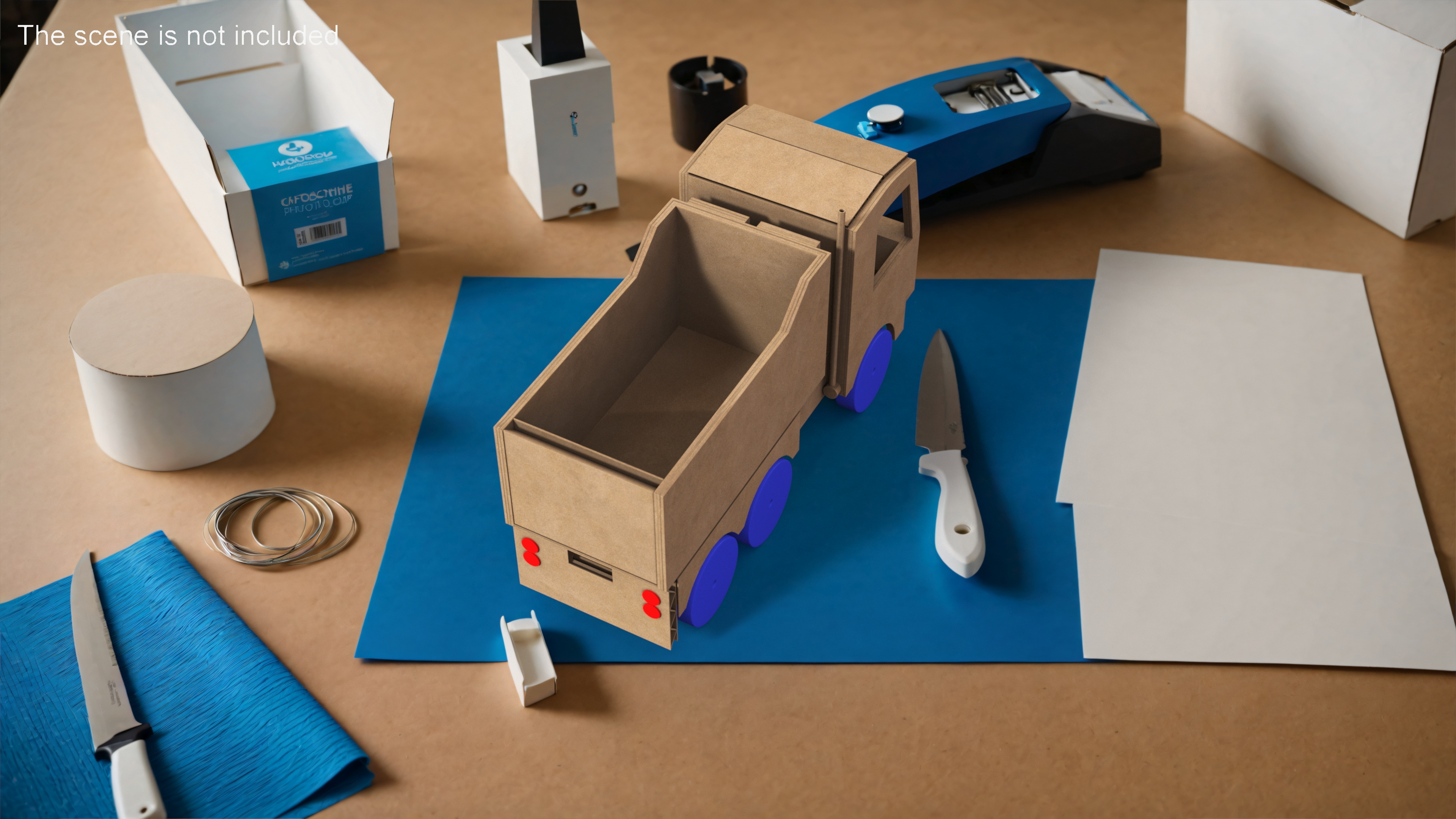 Cardboard Toy Dump Truck 3D model