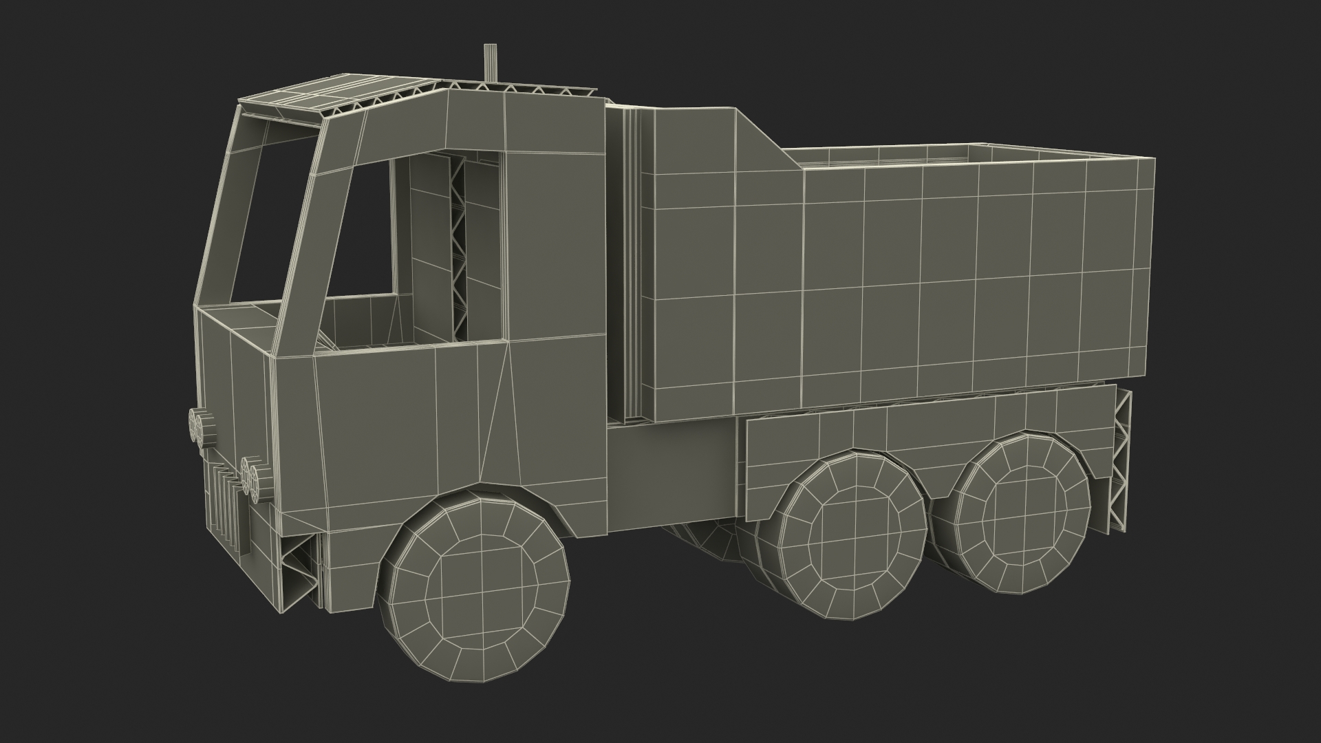 Cardboard Toy Dump Truck 3D model