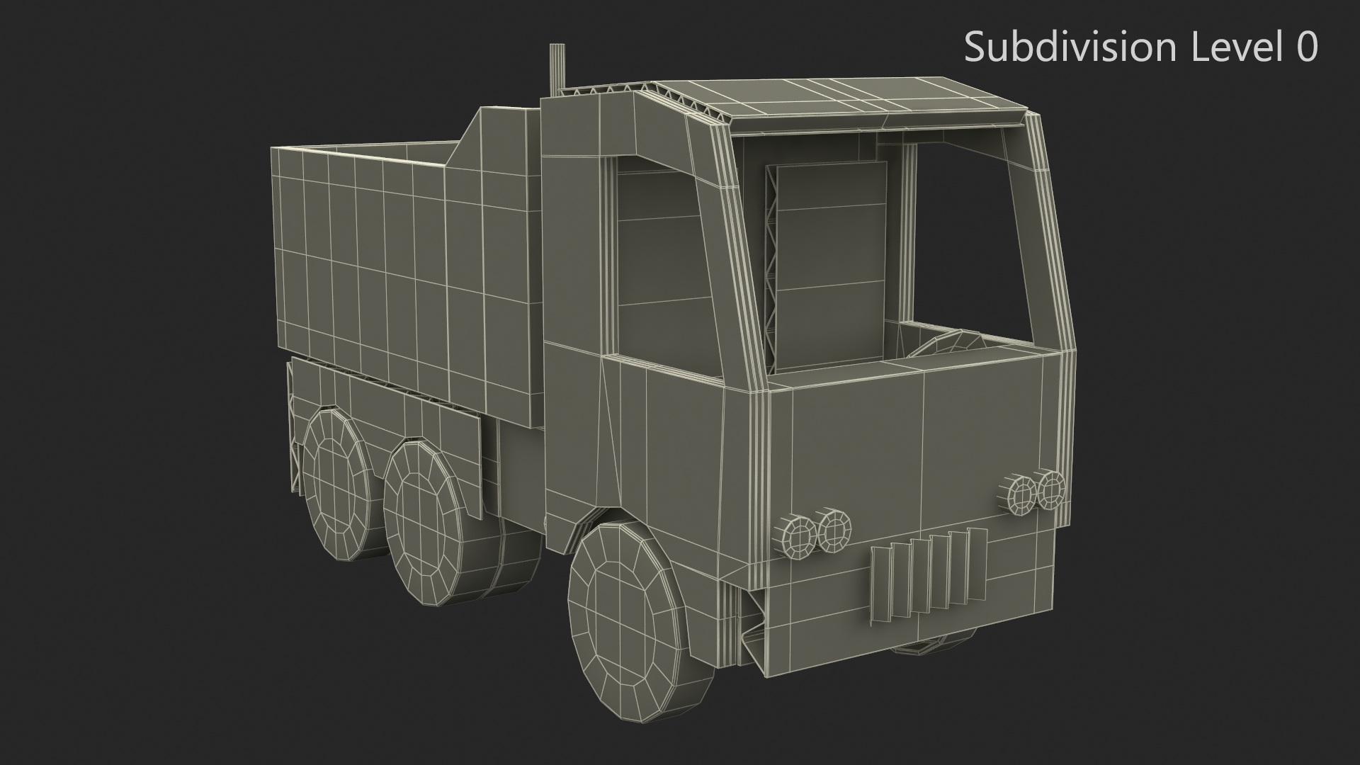 Cardboard Toy Dump Truck 3D model