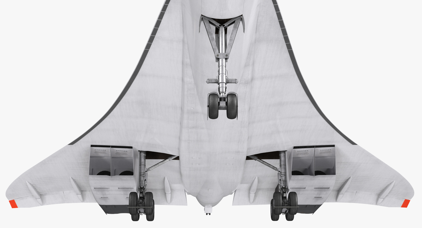 3D Concorde supersonic Passenger Jet Airliner Air France model