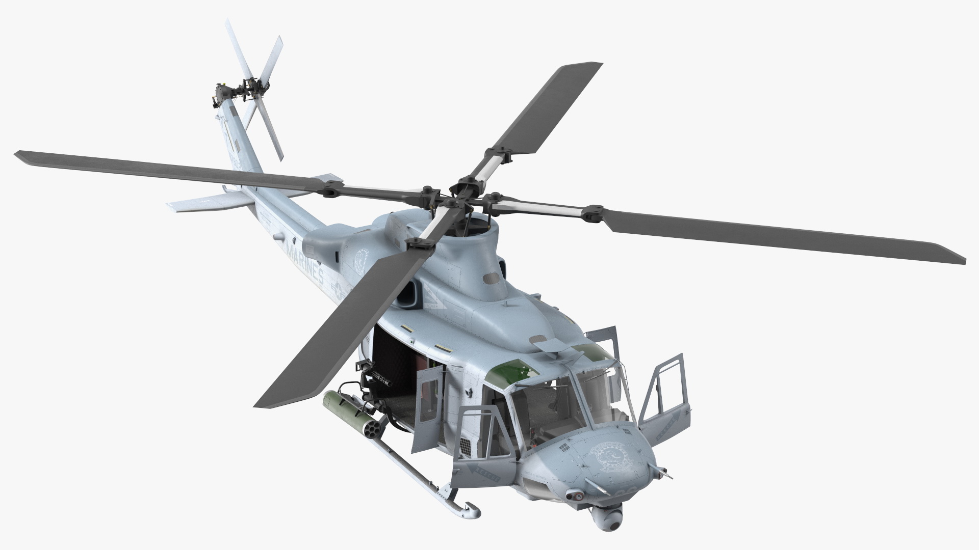3D Bell UH1Y Venom Helicopter Rigged model