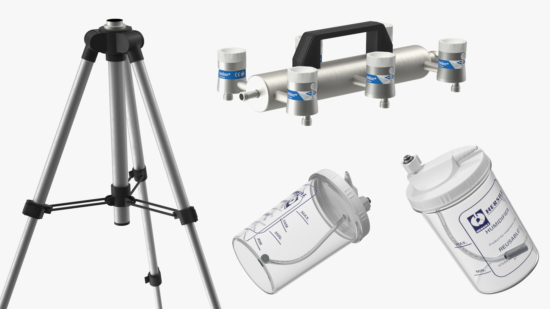 Oxygen Portable System for 6 Patients 3D
