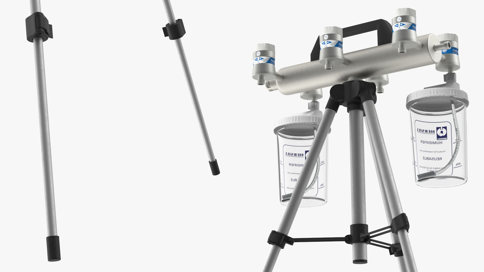 Oxygen Portable System for 6 Patients 3D