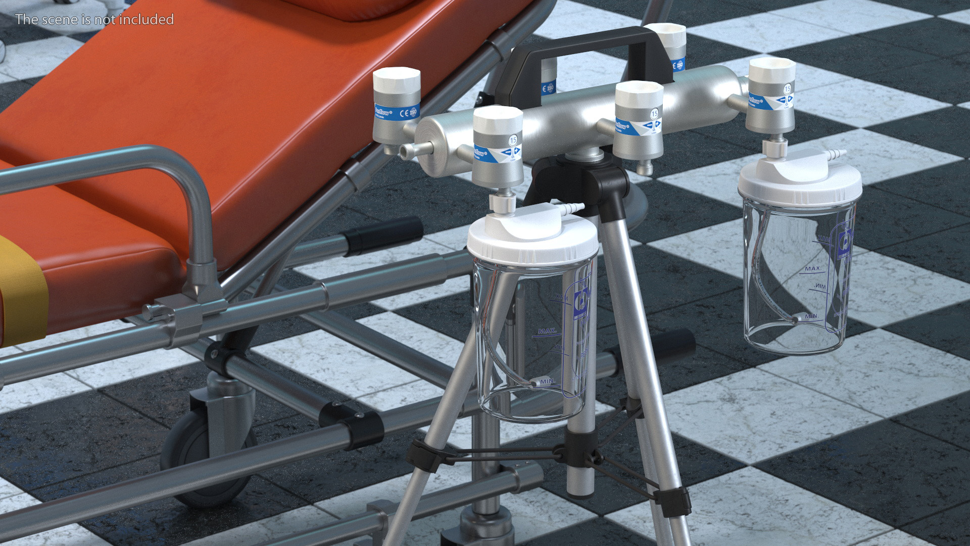 Oxygen Portable System for 6 Patients 3D