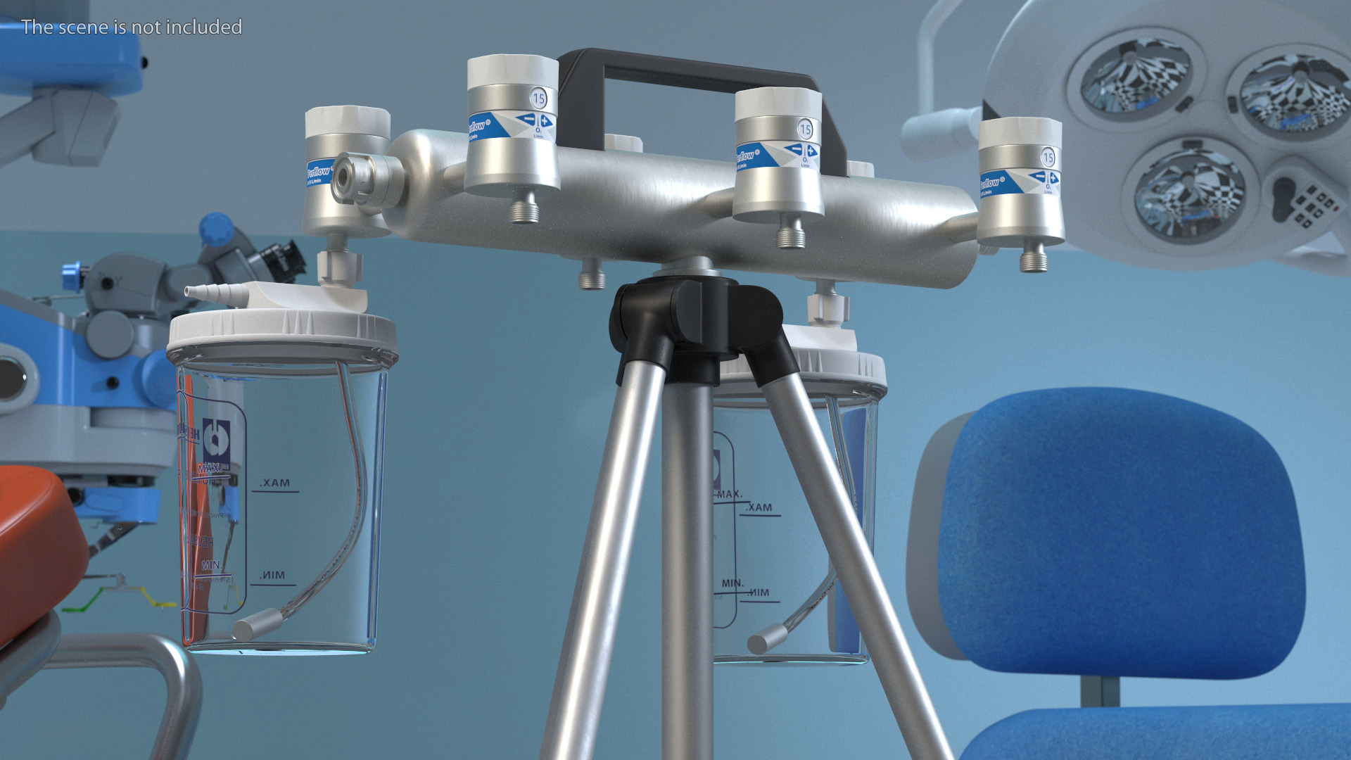 Oxygen Portable System for 6 Patients 3D