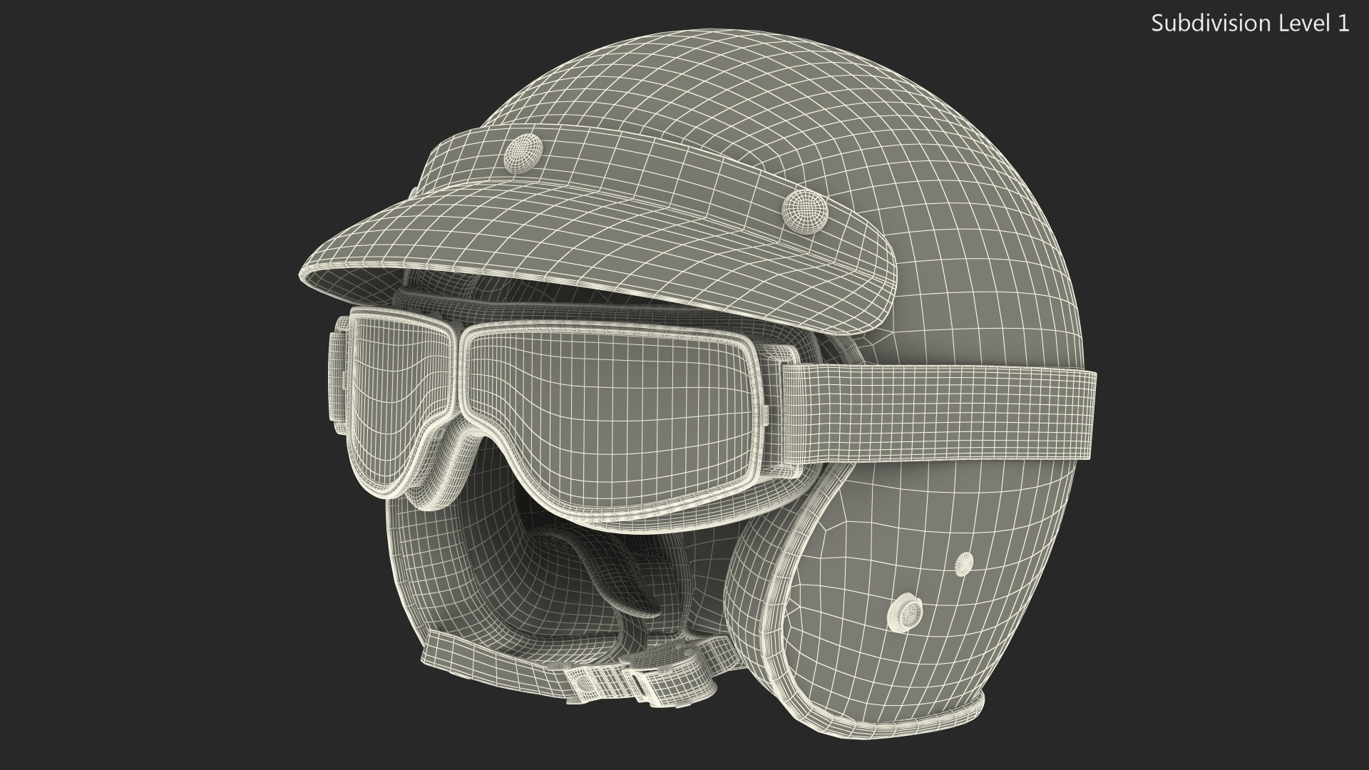 3D Torc Route 66 Helmet with Goggles model