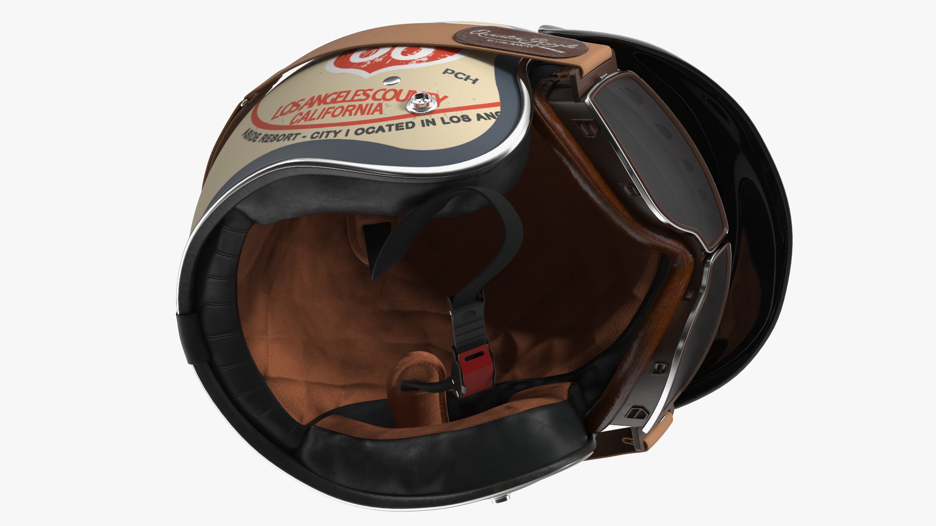 3D Torc Route 66 Helmet with Goggles model