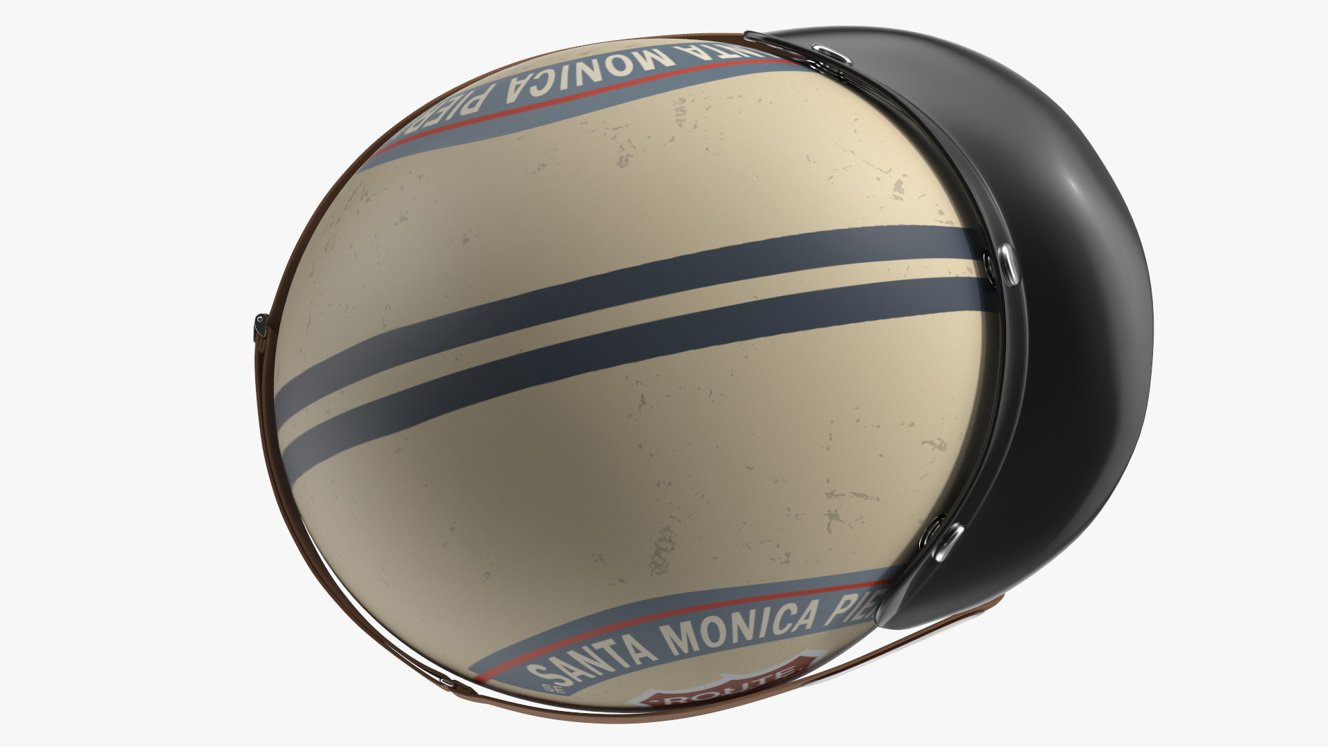 3D Torc Route 66 Helmet with Goggles model