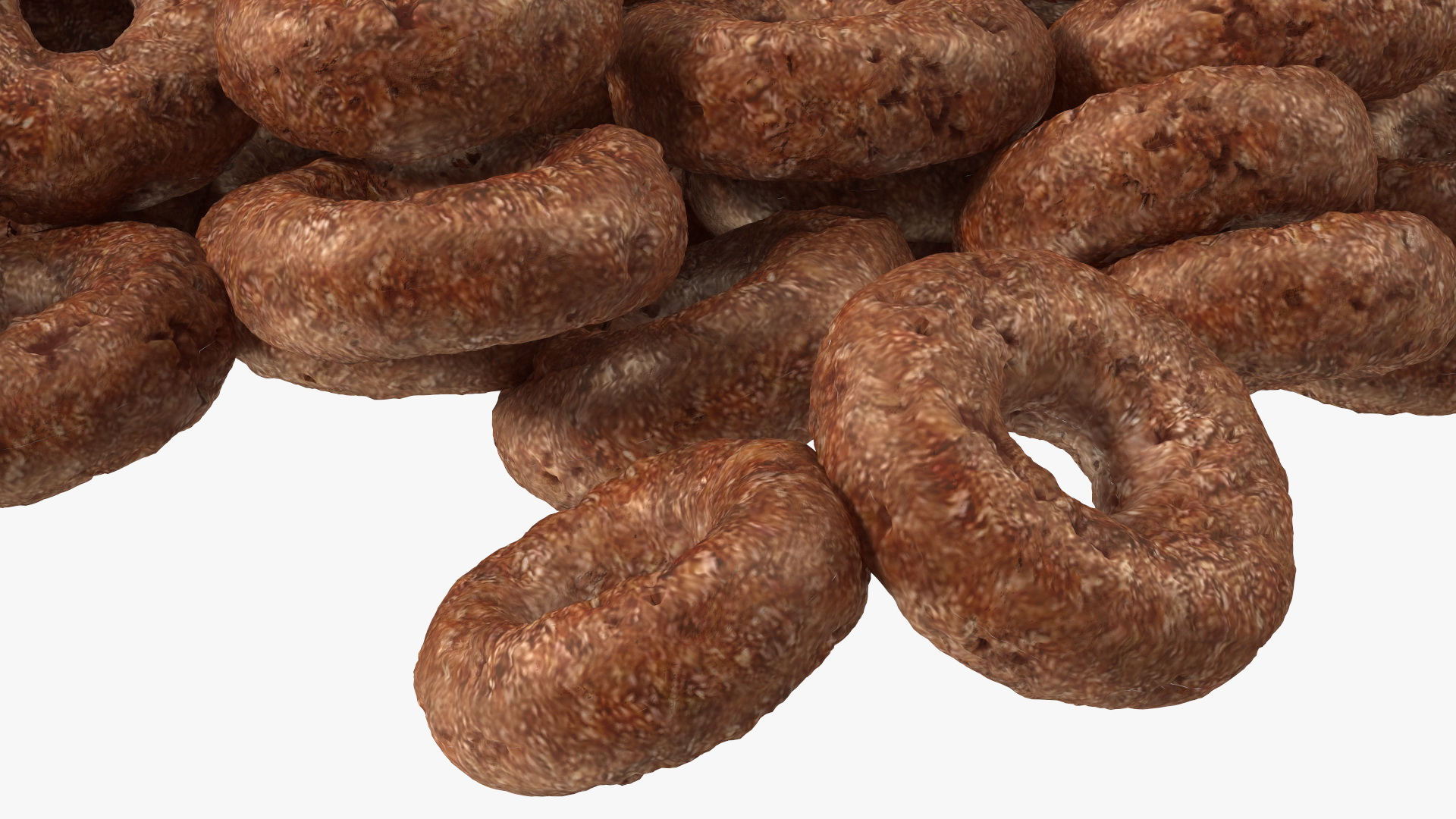 3D model Chocolate Rings Breakfast with Milk