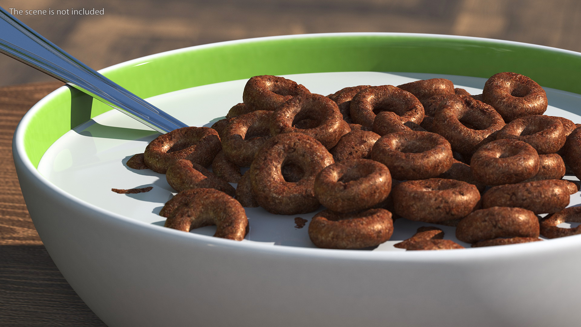 3D model Chocolate Rings Breakfast with Milk