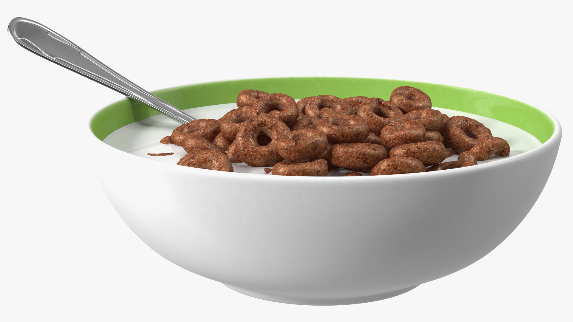 3D model Chocolate Rings Breakfast with Milk
