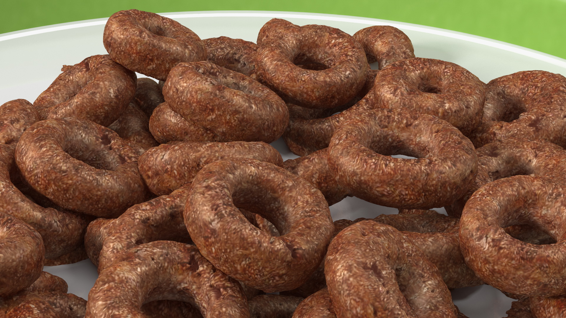 3D model Chocolate Rings Breakfast with Milk