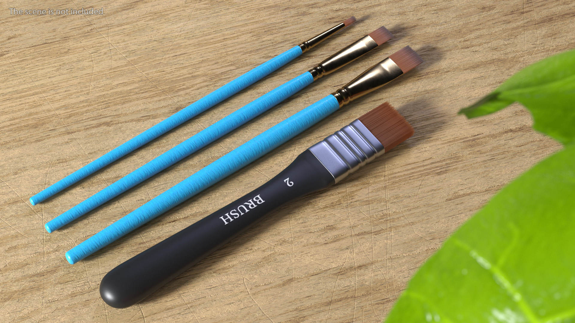 3D Painting Brushes Four Types Fur