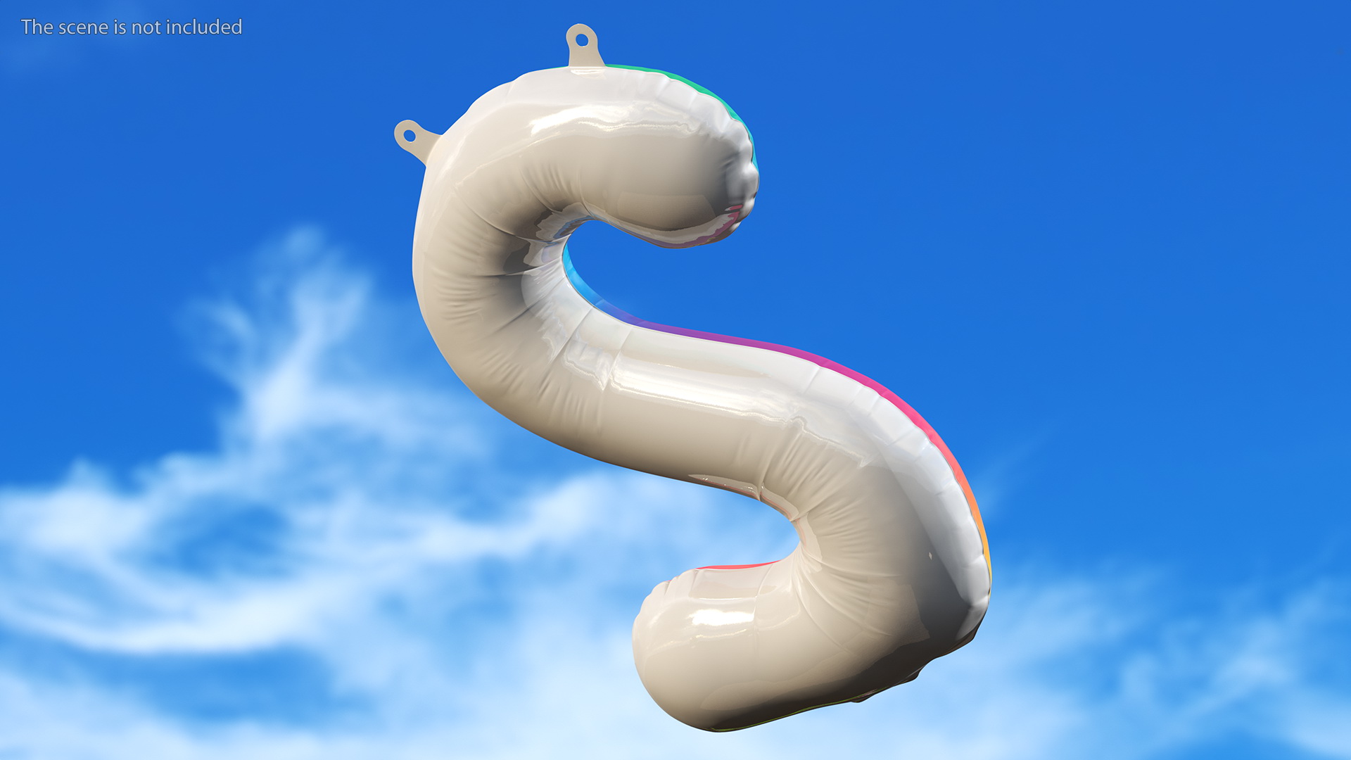 Balloon Numbers Set Rainbow 3D