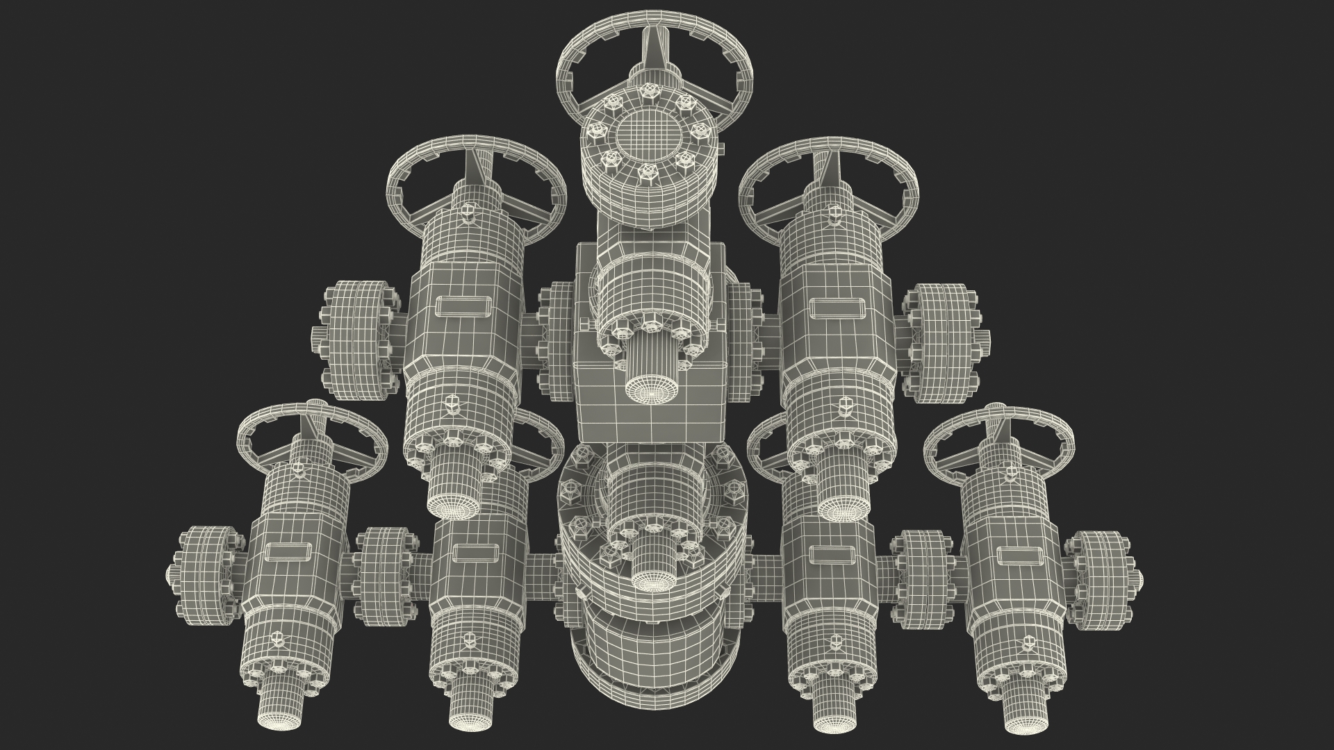 3D Oil Gas Wellhead