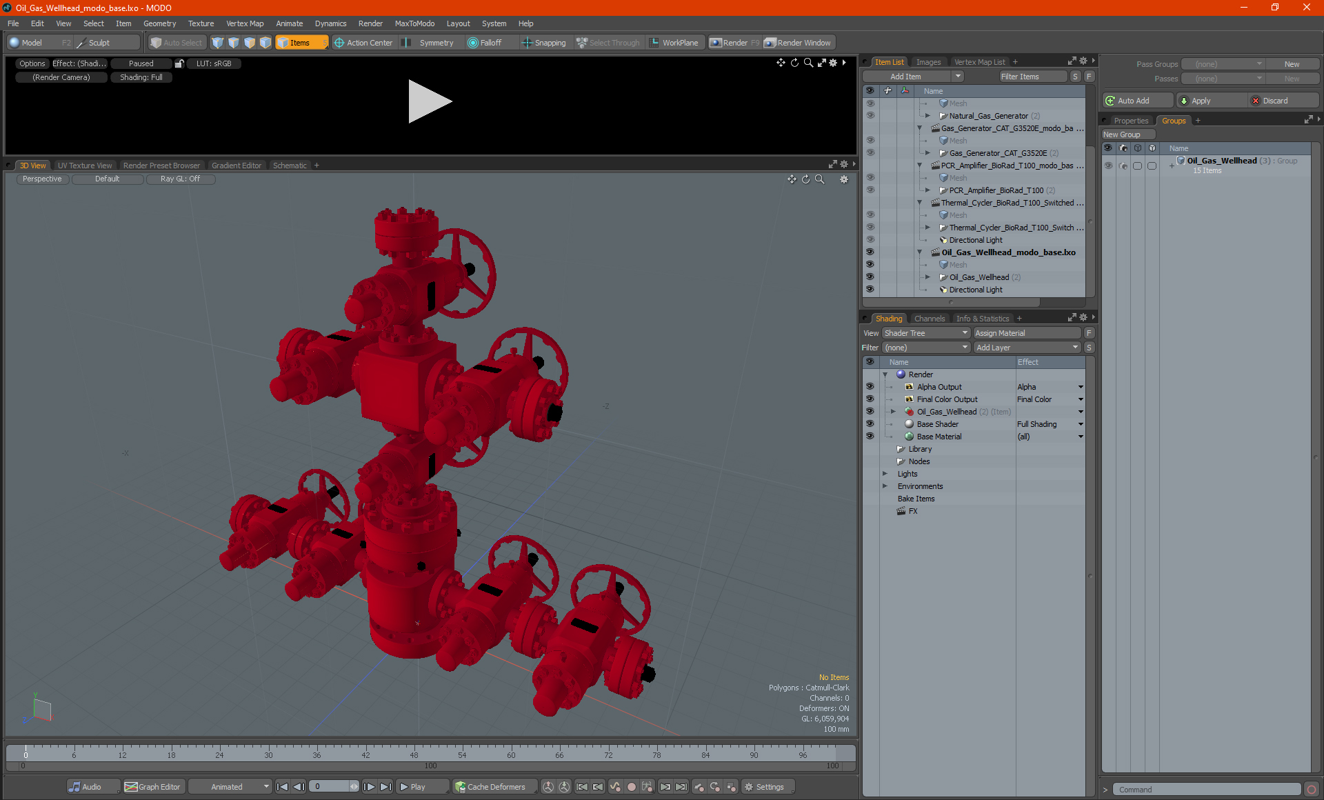 3D Oil Gas Wellhead