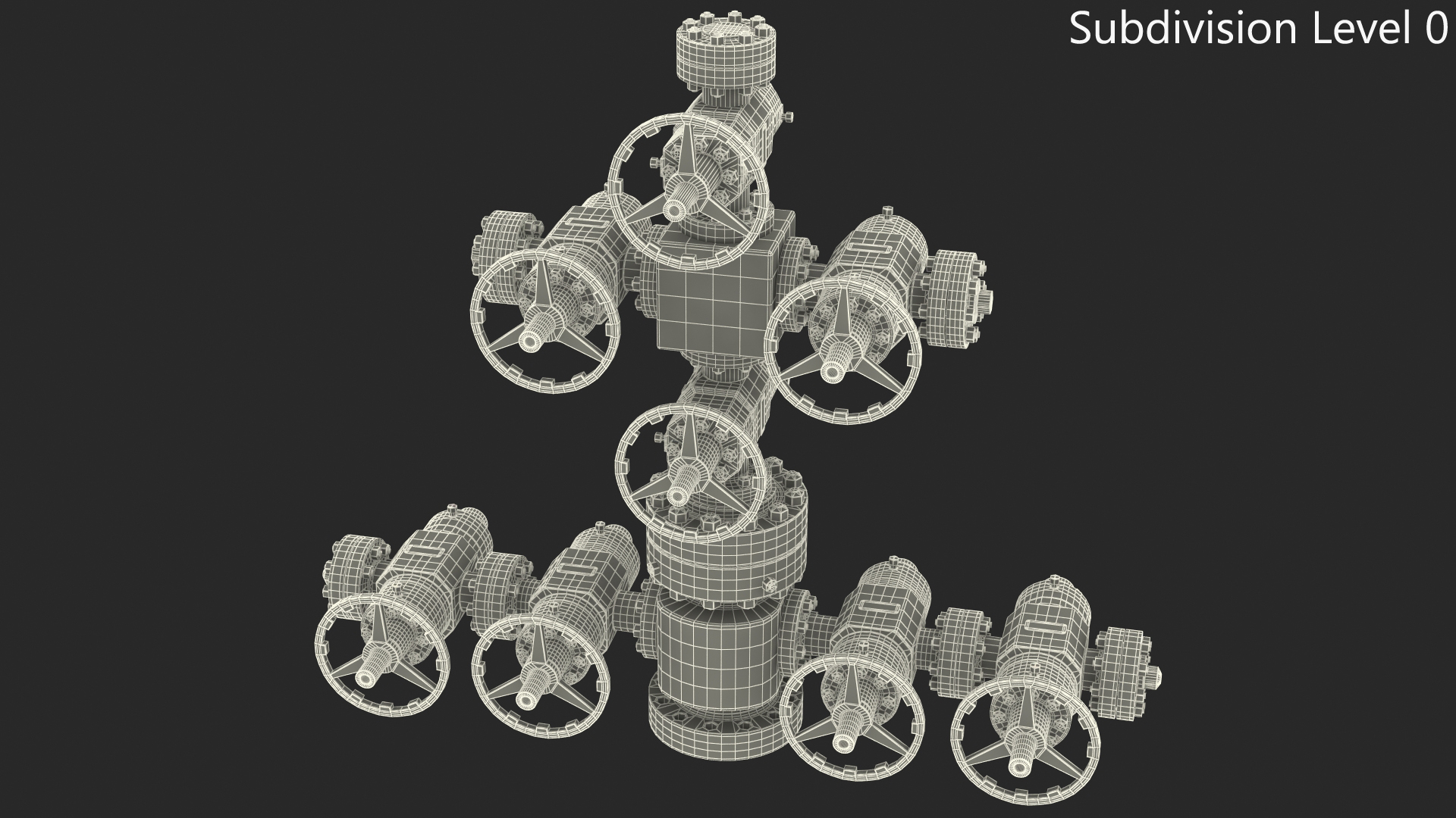 3D Oil Gas Wellhead