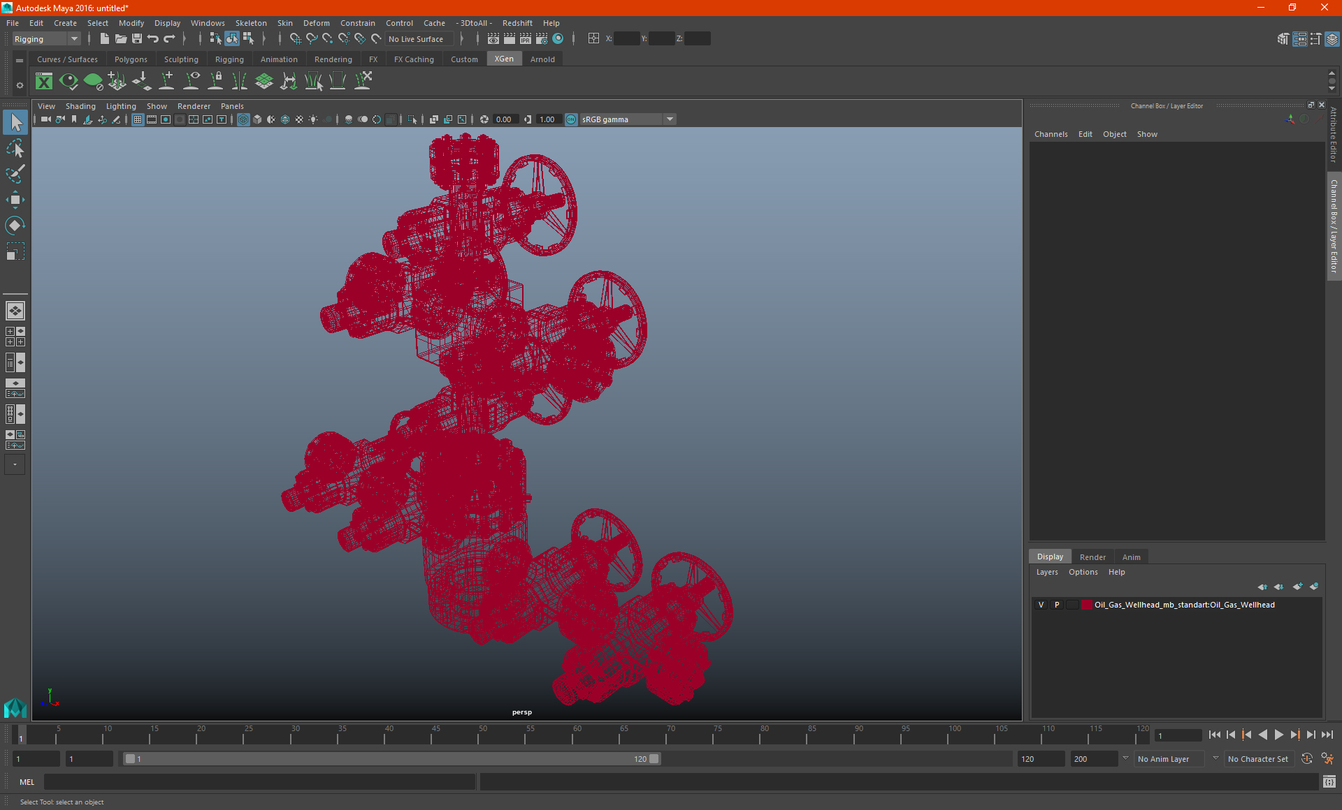 3D Oil Gas Wellhead