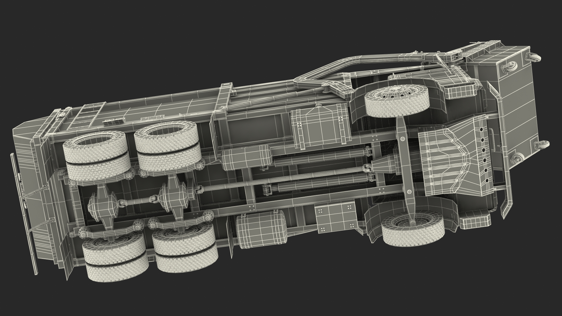 3D model Trash Truck Generic with Dumpster Blue Rigged