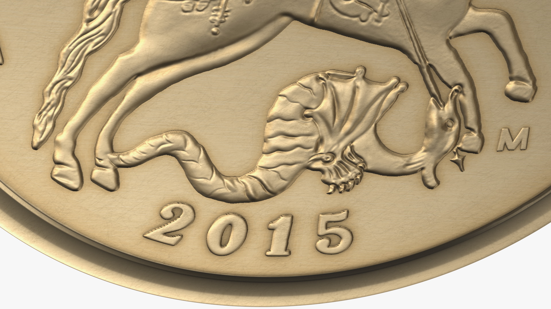 3D Russian 50 Kopek Coin