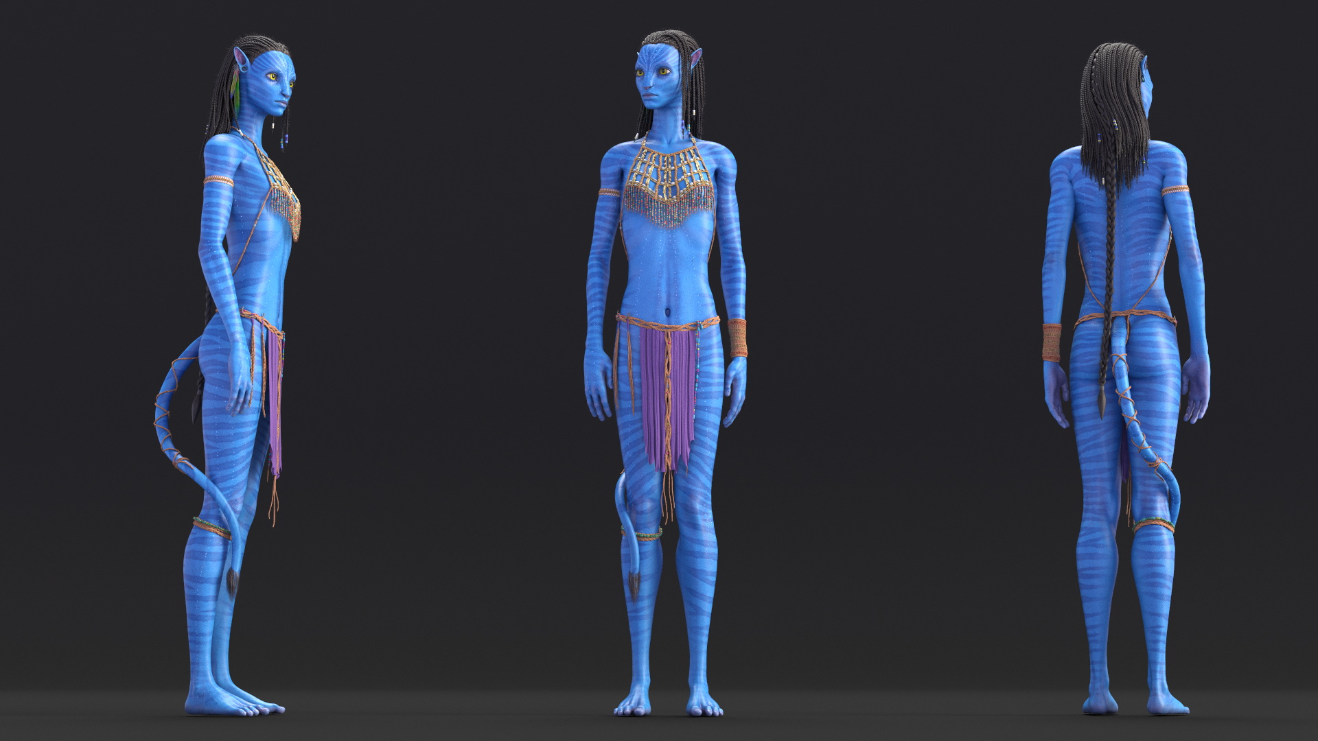3D model Neytiri Avatar Rigged for Maya
