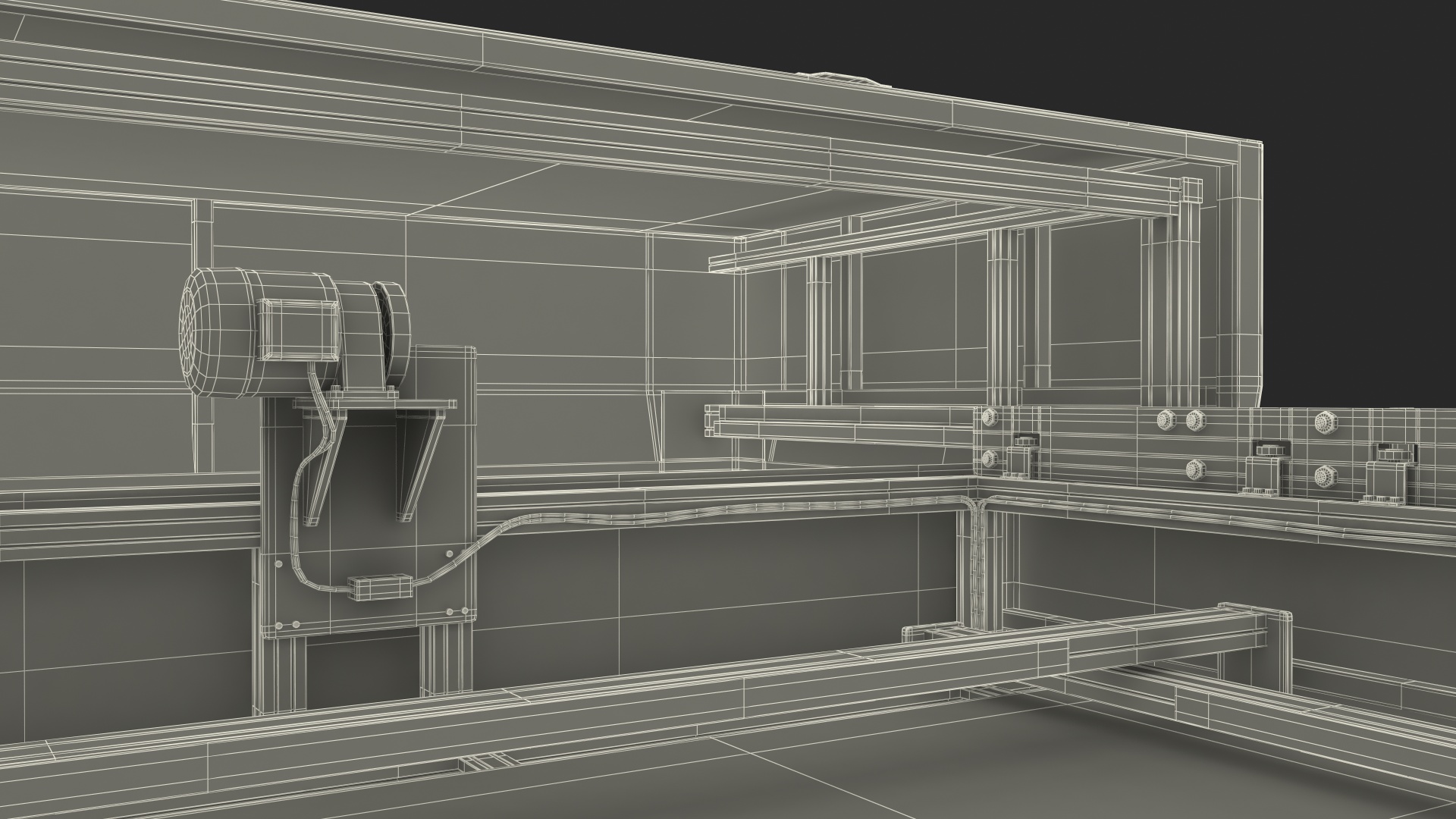 Delivery Drone Station Rigged 3D model