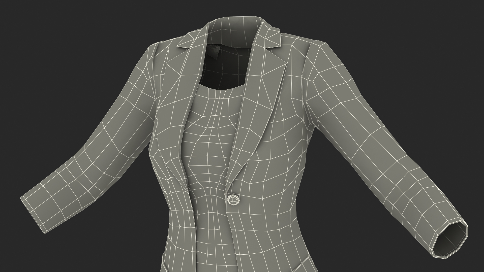 3D model Women's Urban Style Clothes with Denim Jacket
